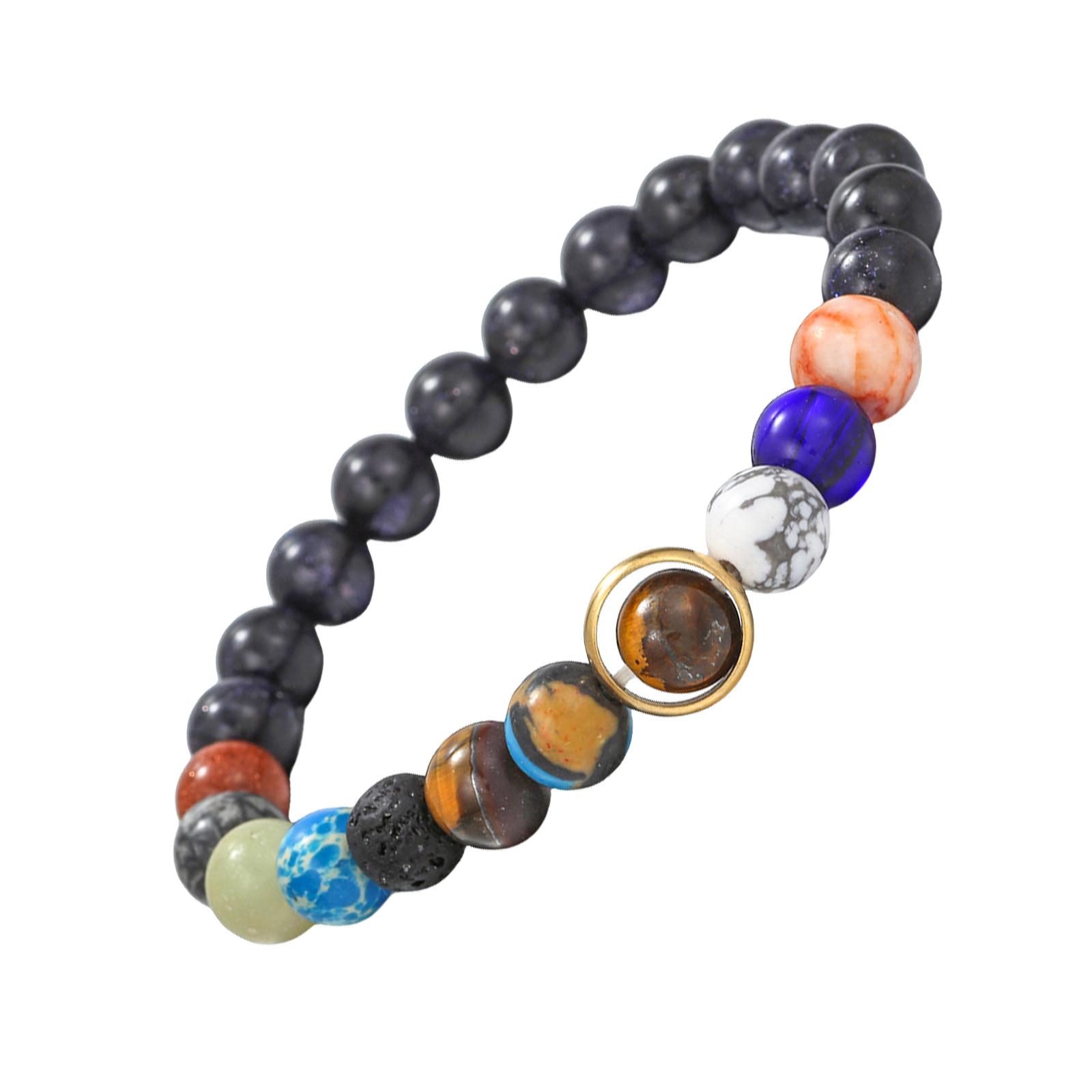 

Винтажные стили Звездная галактика Браслет Регулируемый Прочный Камень Символ Ювелирное украшение Аксессуар Портативный для мужчин и женщин A02