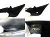 Authentic FENDI Zucca Gray Fabric Black Leather Bifold Wallet Diagonal Wallet #9973  Open Box