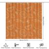 Modern Orange Shower Curtain With Leaves Design For Bathroom Decor Set Includes 12 Hooks In White Peachy Yellow Tone Home Decora