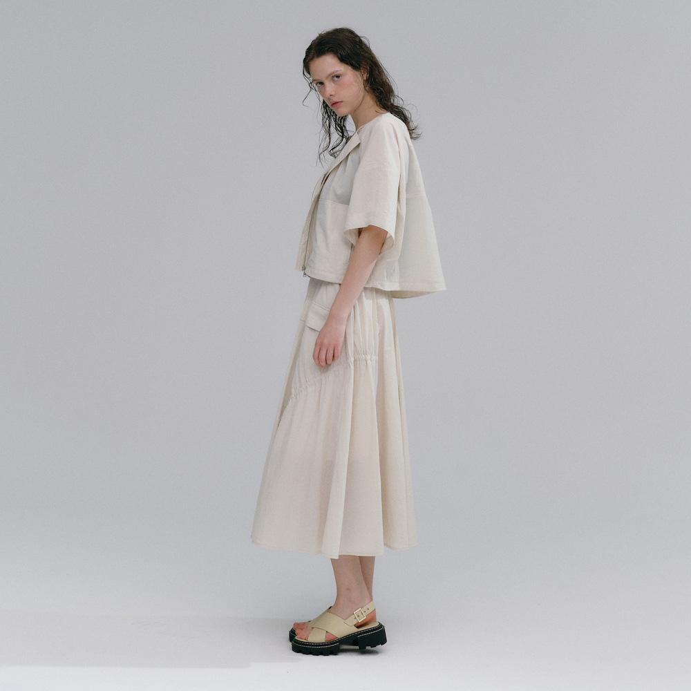 Ibiem Banded Waist A-Line Skirt Emp5Wsk050