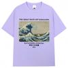 Japonský umělecký styl Velká vlna u Kanagawy Hokusai Trička Muži Ženy 90. léta Vintage Manga Trička Oversized Bavlněné Tričko Dárky