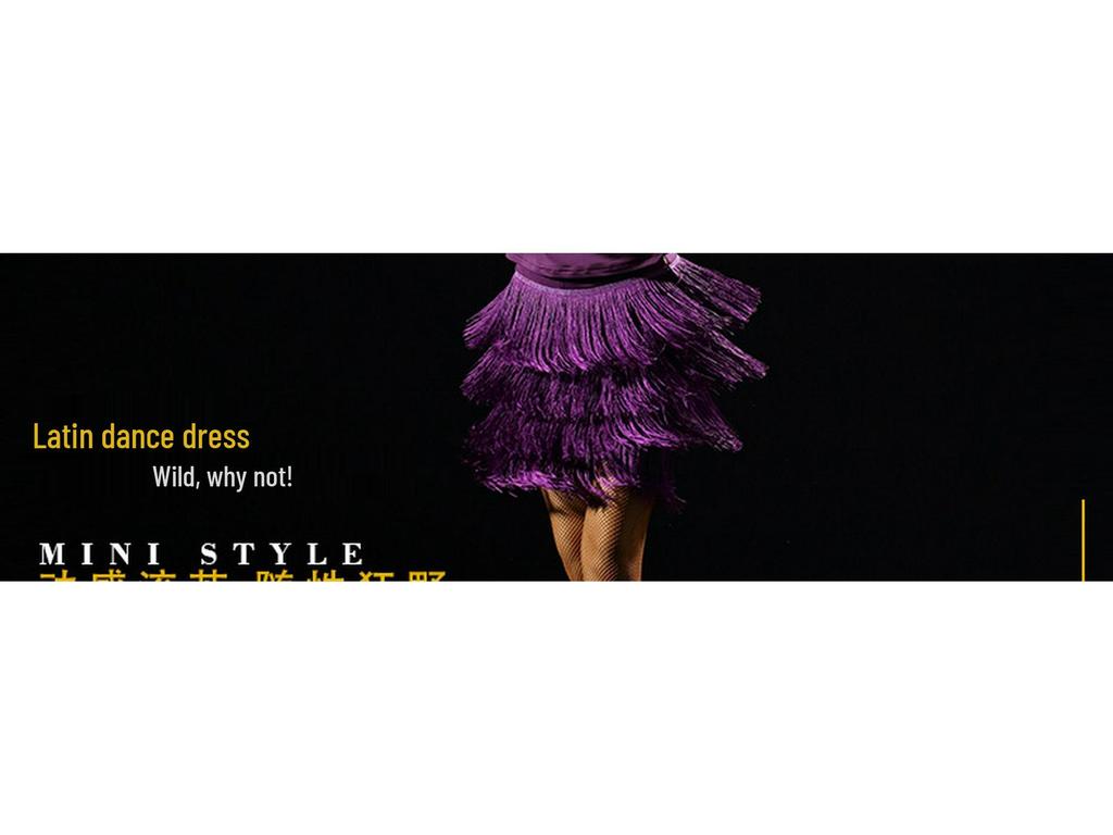 Women's Plus Size Latin Dance Costume with Tassel Skirt for Practice