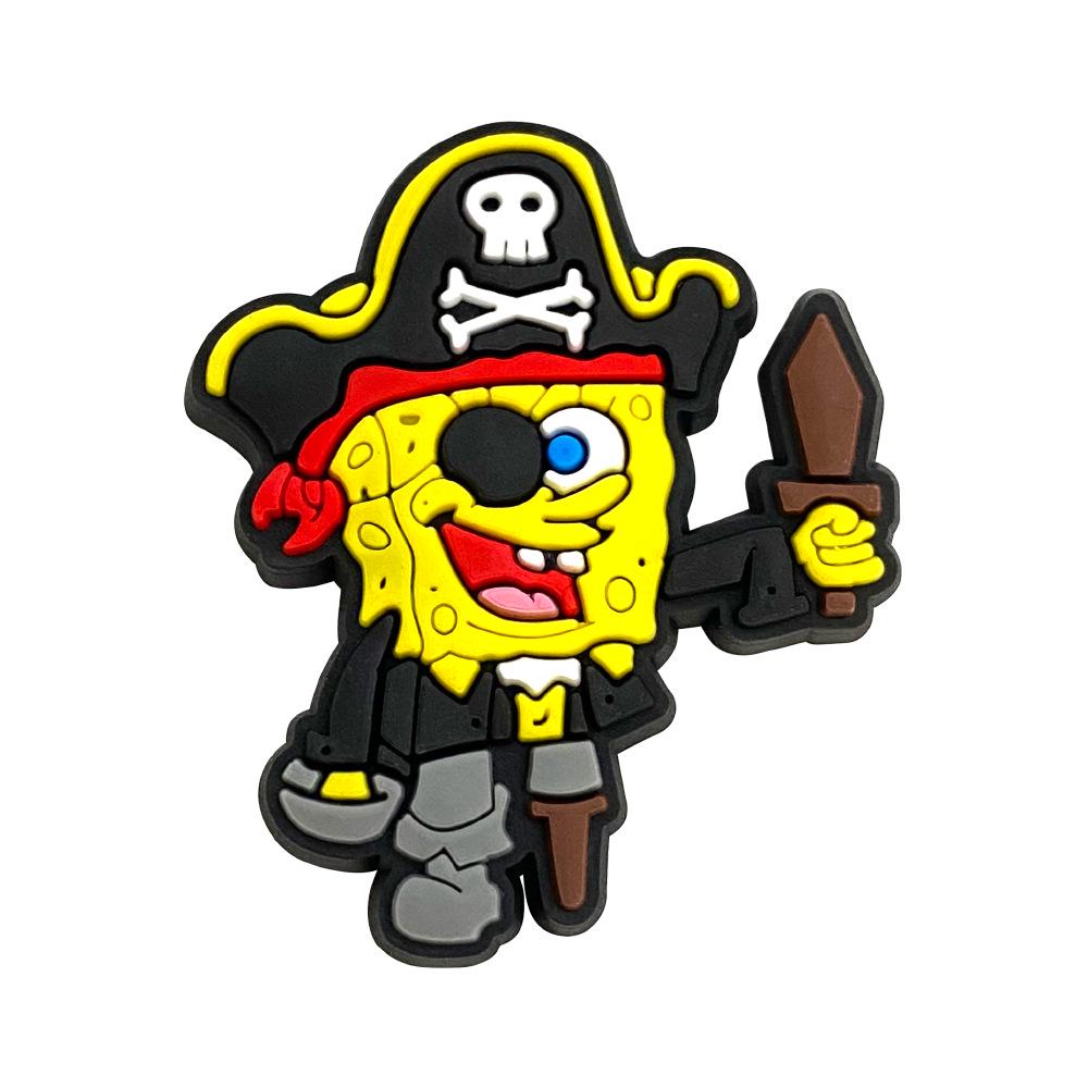 SpongeBob Series Clog Shoe Charms - 32 Soft Rubber DIY PVC Ornaments & Buckles
