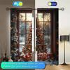 2pcs Christmas Trees Have Christmas Printed Curtain for Home Decor - Rod Pocket Window Treatment for Bedroom   Office   Kitchen
