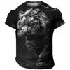 Vintage 3D Animal Men's Clothing Summer Breathable Men's T-Shirt Hip Hop Fashion Men Top Trend O-Neck Men Short Sleeve