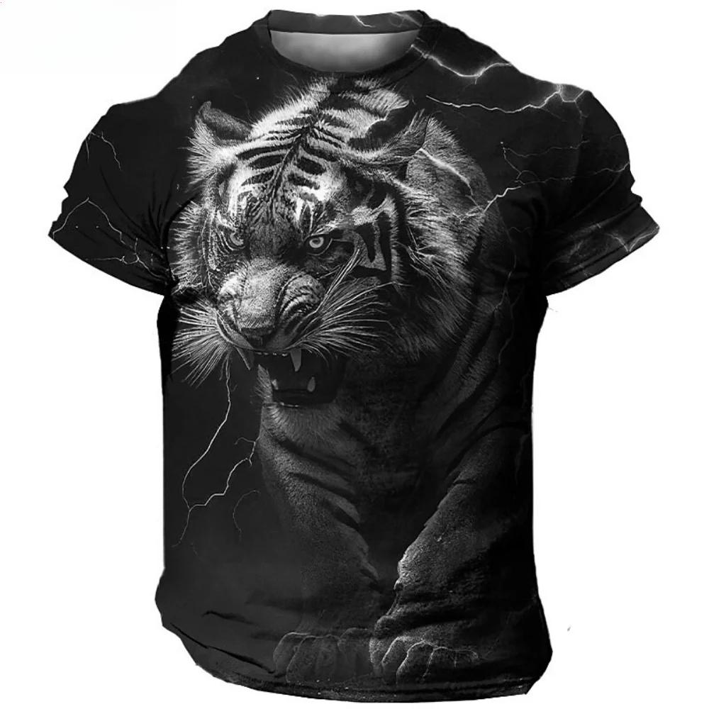 Vintage 3D Animal Men's Clothing Summer Breathable Men's T-Shirt Hip Hop Fashion Men Top Trend O-Neck Men Short Sleeve