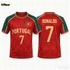 2026 Zēnu Ronaldo #7 Futbola Džersija T-krekls Šorti Komplekts Sievietēm Vīriešiem PORTUGĀLE Futbola Faniem Krekls Šorti Komplekts Bērniem Treniņtērps 2 Daļu Komplekts