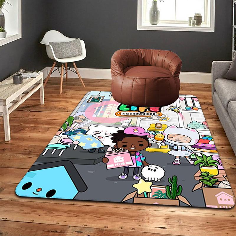 Toca Boca Life Rug Floor Mat for Living Room or Bedroom Soft and Comfortable Carpet a Gift for Birthday and Holiday.