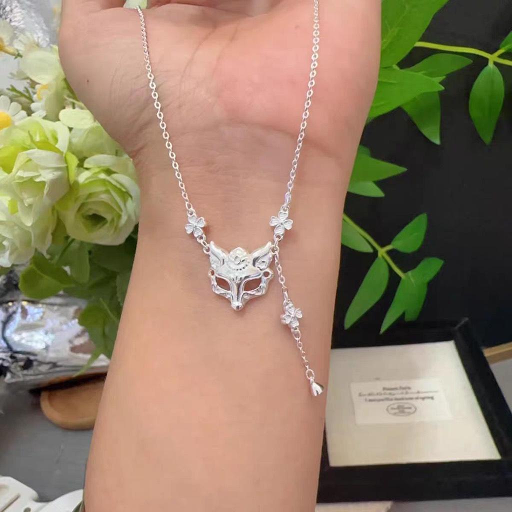 Fox Mask Tassel Necklace: Eastern Fairy Spirit Choker for Women