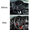 Red Carbon Fiber Steering Wheel Trim for 15-20 Dodge Challenger/Charger/Durango