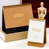 2026 Desk Calendar Retro Style Thick Paper Time Management Planner Home Office School Daily Schedule Planner