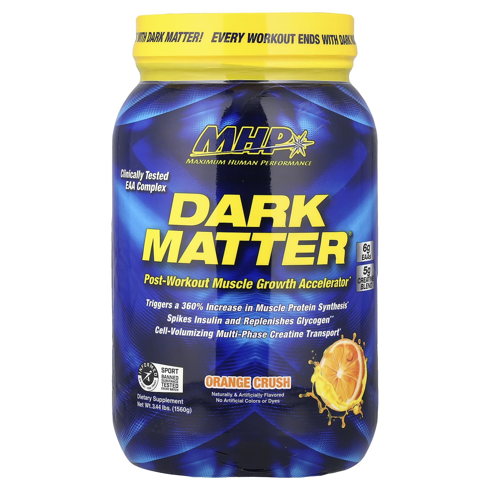 

MHP, DARK Matter®, Post-Workout Muscle Growth Booster, Orange Crush, 1,560 g (3.44 lbs)