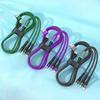 1Pc Luminous Two-to-three Data Cable Nylon Braided 100w Five-in-one Fast Charging Bold Cable Core