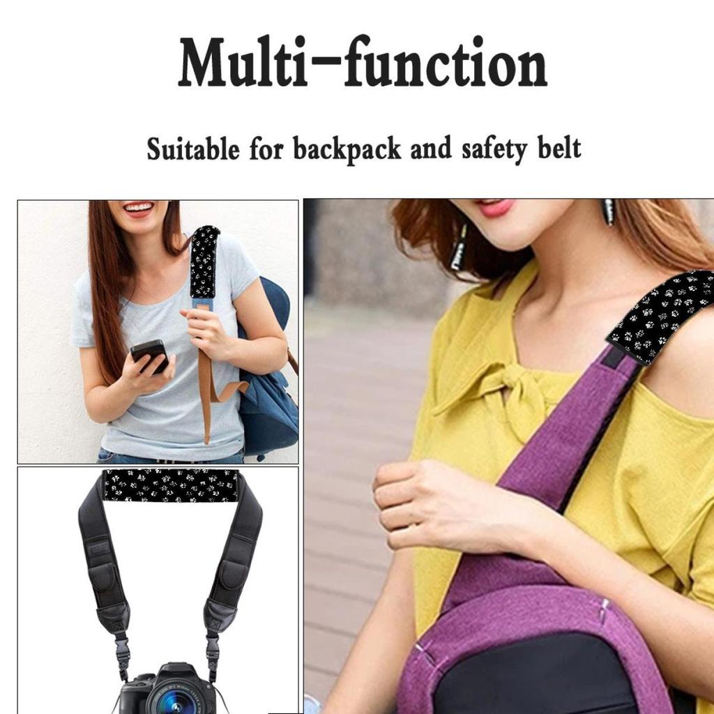 Two-Piece Dog Paw Print Seat Belt Pads for Sedans and SUVs