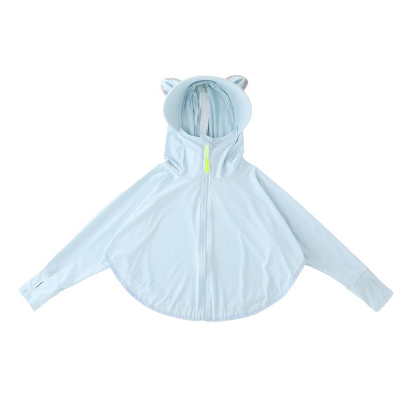 UPF50+ Kids Sun Protection Hooded Summer Jacket - Lightweight, Breathable, Anti-UV, Ice Silk Fabric
