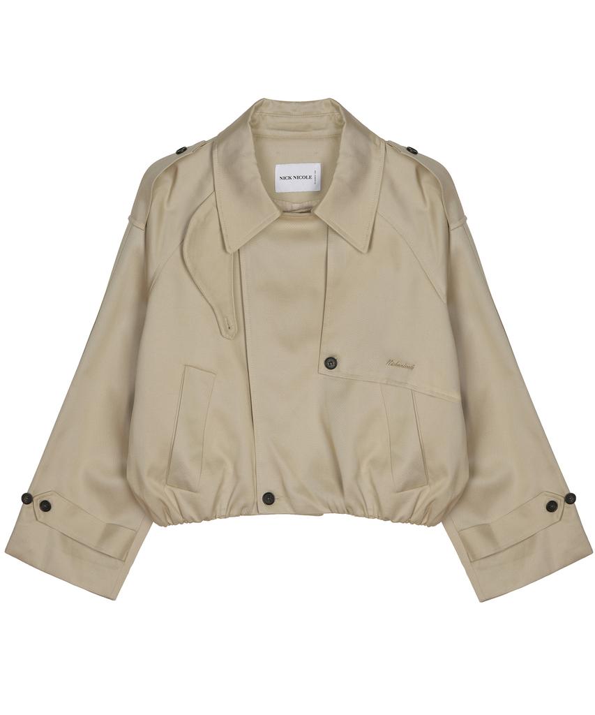 NICK&NICOLE Washed Cotton Trench Jacket_Beige