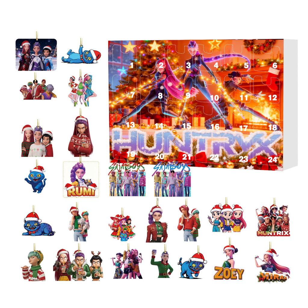 Kpop Demon Hunters Christmas Countdown Calendar Acrylic Wall Hanging Gift For Teens