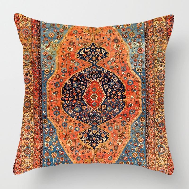 

Exotic Pattern Garden Cushion Cover Pillow Case For Indoor Home Decor And Sofa Enhancement Orange