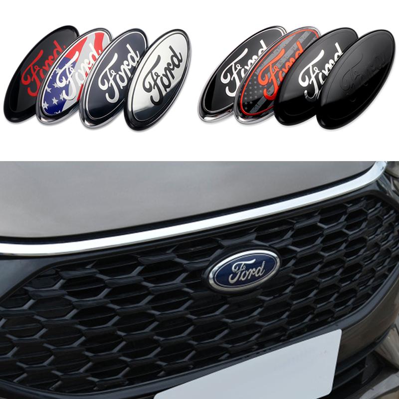 1Pc Car Styling Front Rear Badge Hood Bonnet Trunk Sticker Accessories For Ford Fiesta Mondeo Explorer Focus MK3 MK4 Escape Kuga MD4