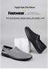 Plus Size Trendy Men's Black Breathable Mesh Slip-On Casual Shoes