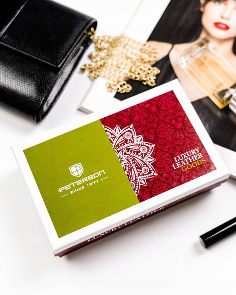 Women's leather wallet with snake print - Peterson