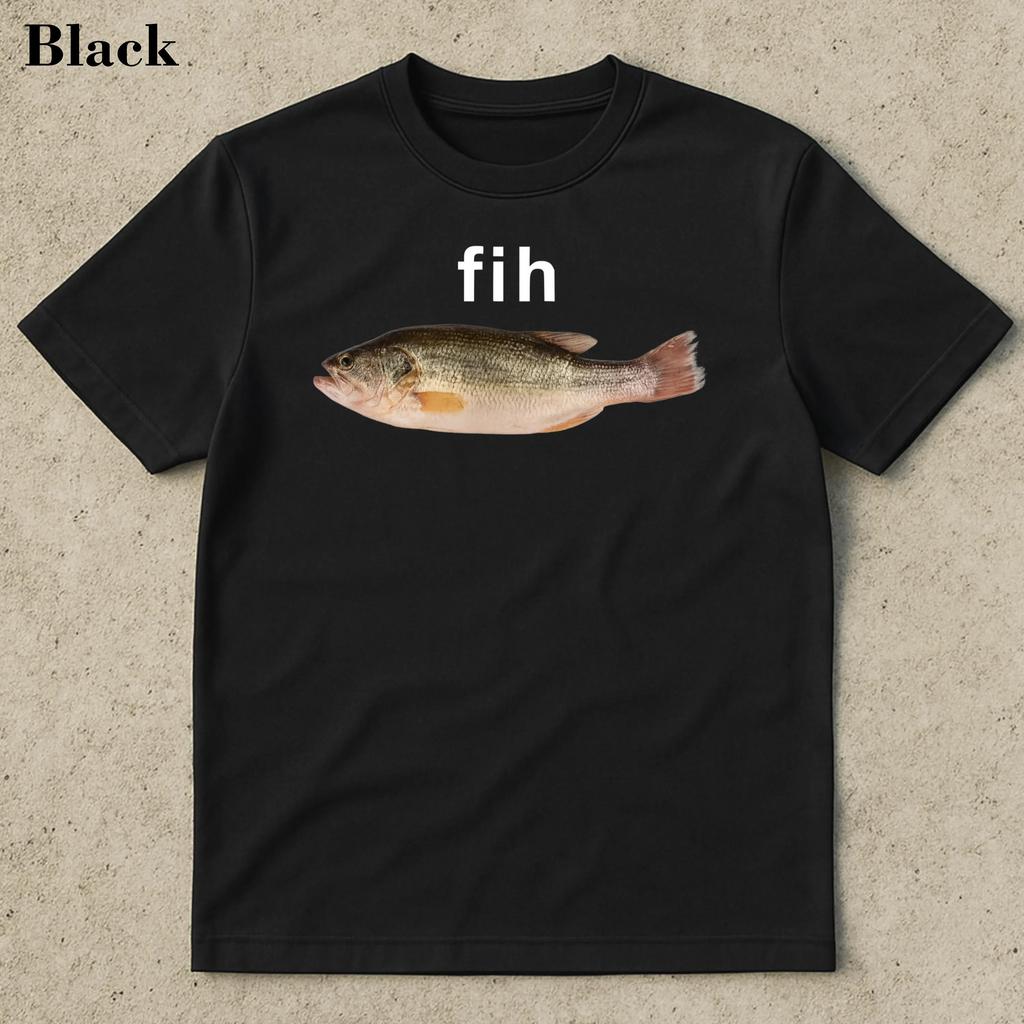 Fih Fish Meme Tričko - Hloupé Meme Tričko, Vtipné Meme Tričko, Mozek Shnilý Tričko, Nevhodný Vtipný Žert, Generace Z Memes Jsou Nejhloupější