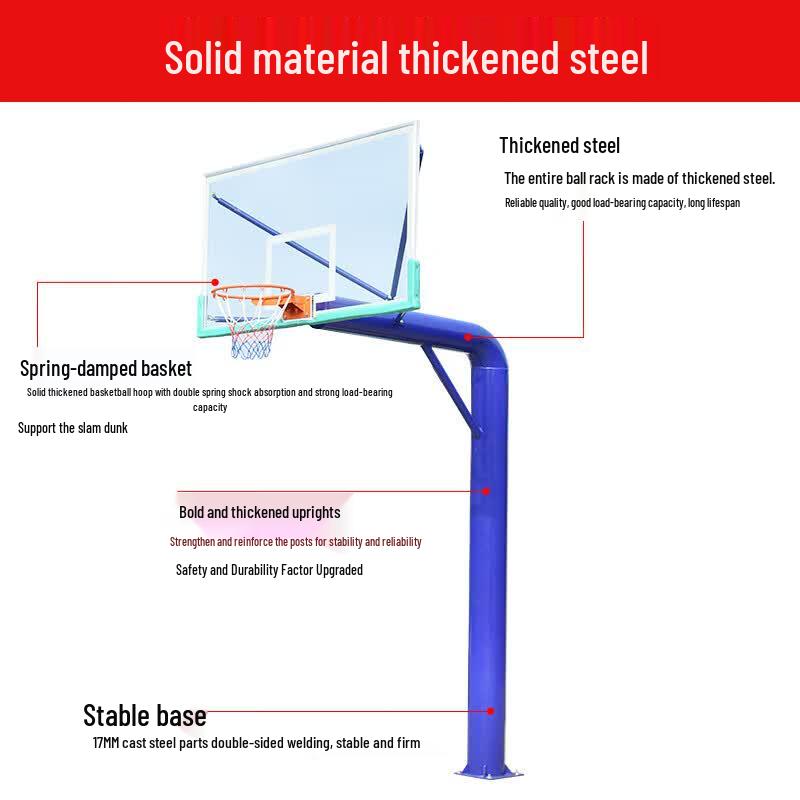 Xunqi Outdoor In-Ground Basketball Hoop