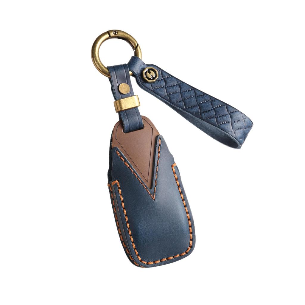 Husa de Chei Auto din Piele Naturală Lucrată Manual pentru Chei Mercedes-Benz, Unisex