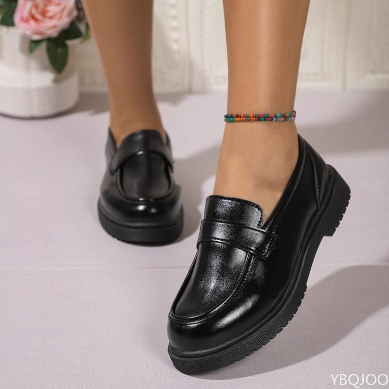Spring Autumn New Black Women's Shoes Comfortable Soft Soled Non Slip Shoes Lightweight Casual Shallow Mouth Black Flat Shoes