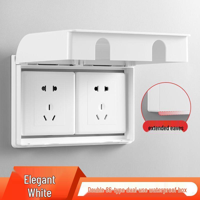 Universal Bathroom 86 Socket Box: Splash-Proof Switch Protector