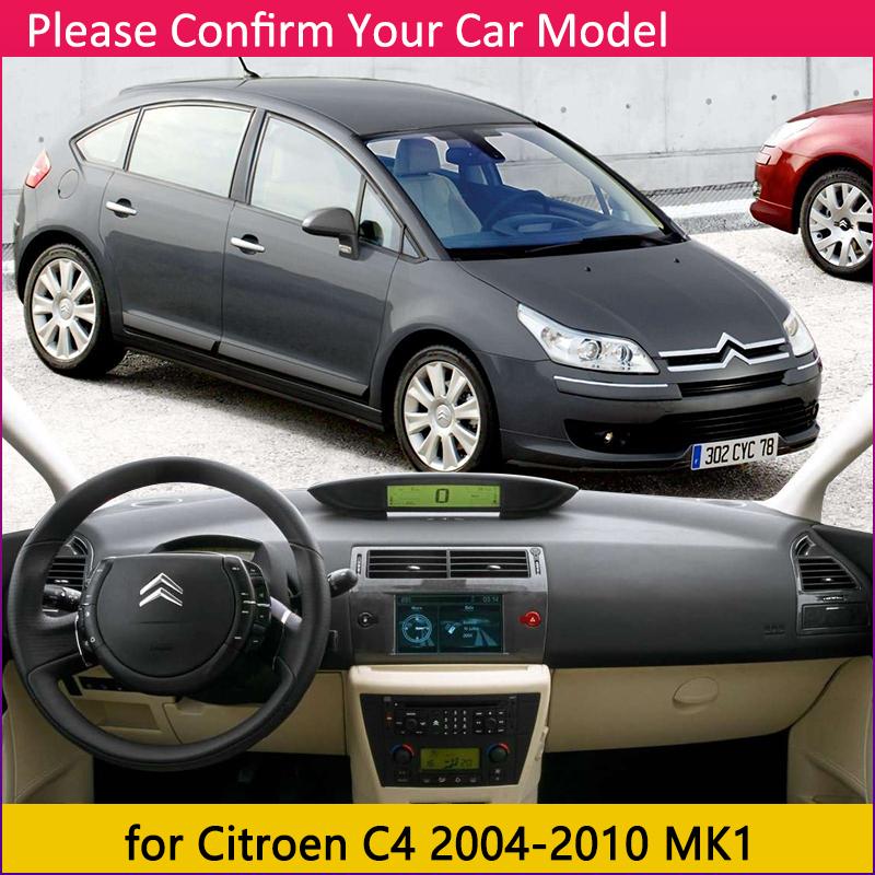 For Citroen C4 MK1 2004 2005 2006 2007 2008 2009 2010 Anti-Slip Mat Dashboard Cover Sunshade Dashmat Accessories C4 Pallas Coupe