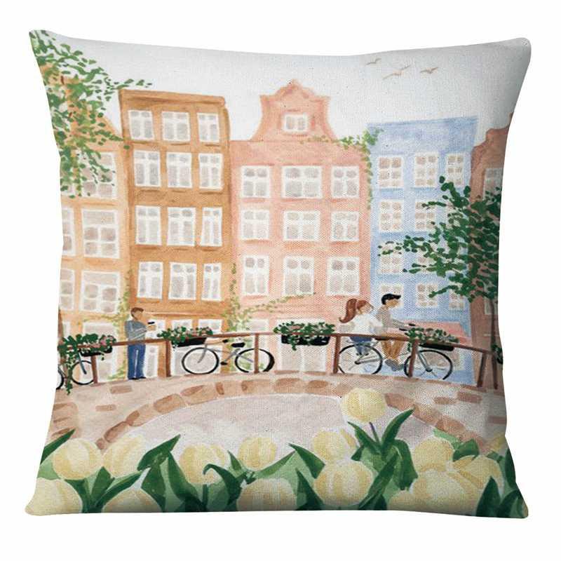 Home Pillow Call Me By Your Name Oil Painting Printing Pillowcase Watercolor Illustration Cushion Pillow