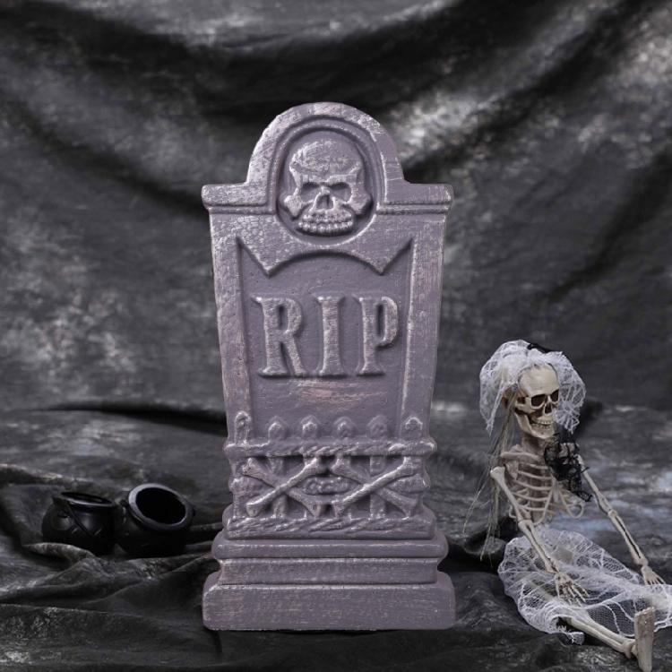 Halloween Foam Tombstone Bat Ghost Skull Party Backdrop Decoration Supplies