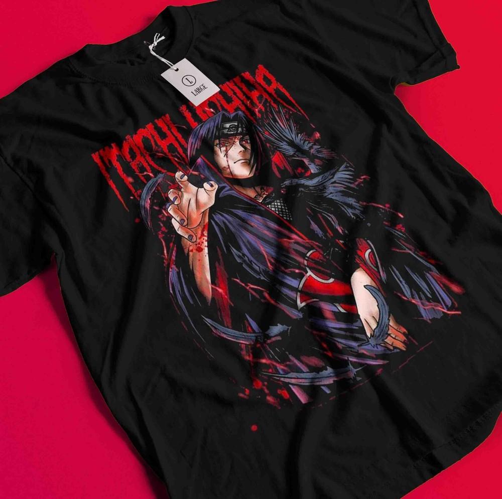 

Itachi Uchiha T-Shirt Naruto Tshirt Jiraya Shirt Madara Kakashi Hinata Anime Tee BB074 3XL