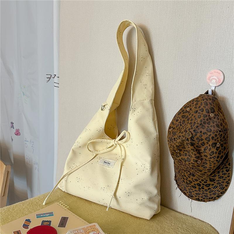 Sac à bandoulière de couleur unie Sac fourre-tout grande capacité pour femme
