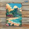 Vintage Metal Tin Sign Tropical Beach Bar Wall Decor