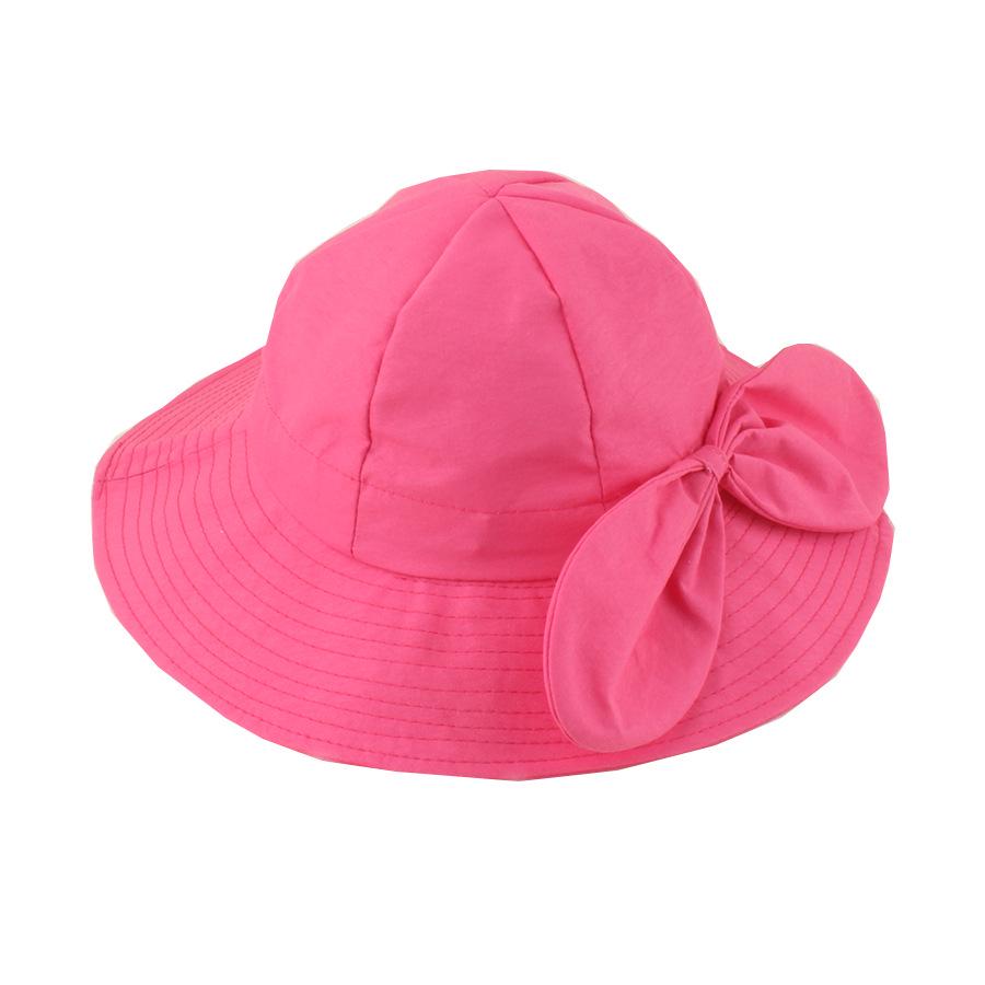 2026 New Arrival Kids' Quick-Dry Wide Brim Bucket Hat with Bow - Cute Sun Protection for Girls