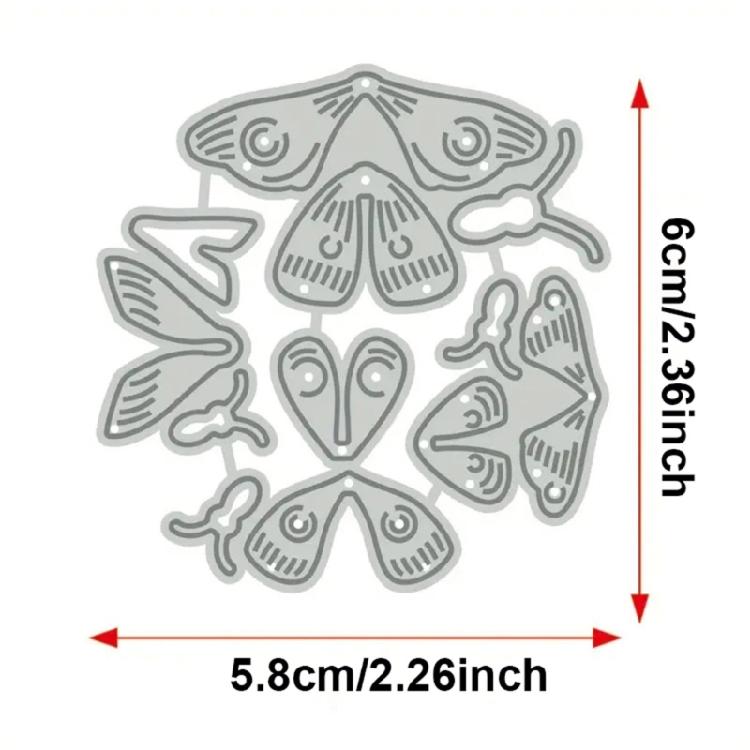 Moth Cutting Dies Templates Molds Embossing Stencils Carbon Steel Die Cuts for Scrapbooking Cards Making Decorations