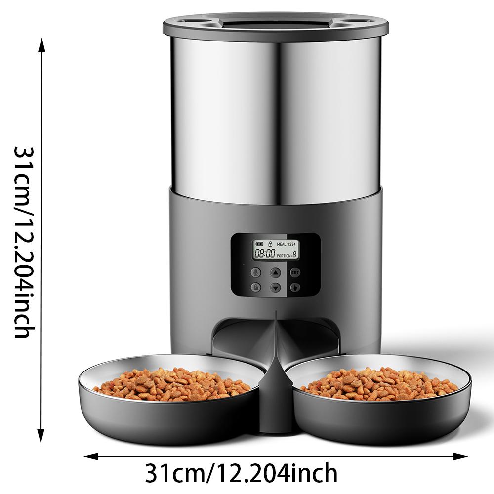 4.5L 5V Pet Feeder Timing  Vioce Smart Automatic Dog Pet Feeder For Cats Dog WIFI APP Intelligent Dry Food Dispenser Dog Bowl