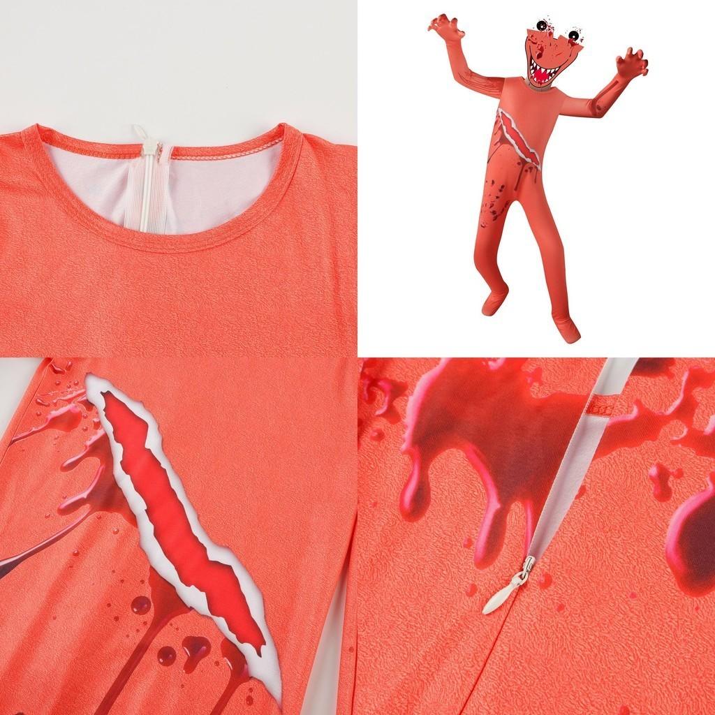 Unisex Roblox Rainbow Friends Halloween Cosplay Costume Jumpsuit With Mask For Kids