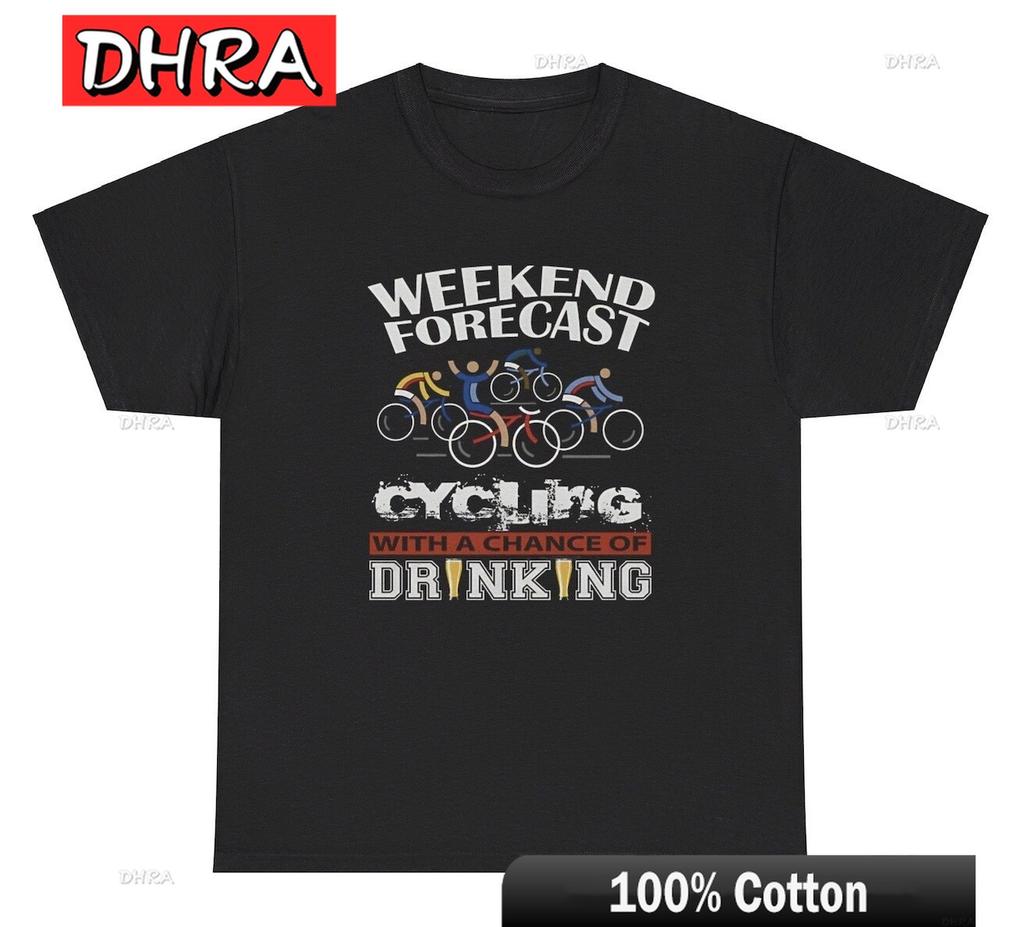 Cycling with A Chance of Drinking TShirt Funny Alcohol Day Drinking Weather Tee TShirts Bold Classic Trendy Clothing TShirt