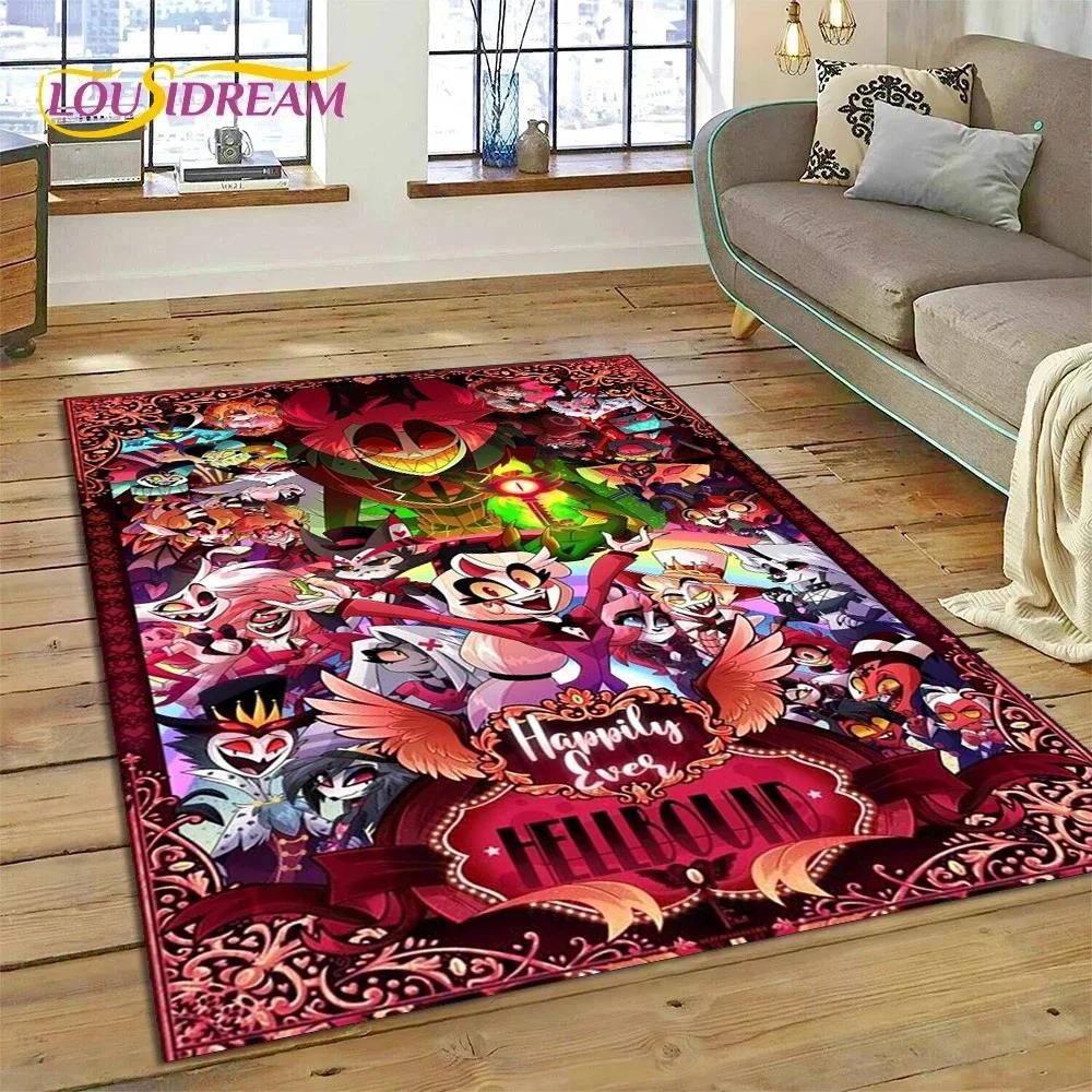 Cartoon H-Helluva Boss Blitzo H-Hazbin Hotel Carpet Rug for Bedroom Living Room Home Sofa Decoration,Child Large Decor Floor Mat