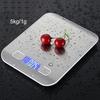 Balanza de Cocina Digital con Retroiluminación 5kg/1g O 10kg/1g Plataforma de Acero Inoxidable Balanza de Pesaje Balanza de Alimentos Oro Rosa / Plata