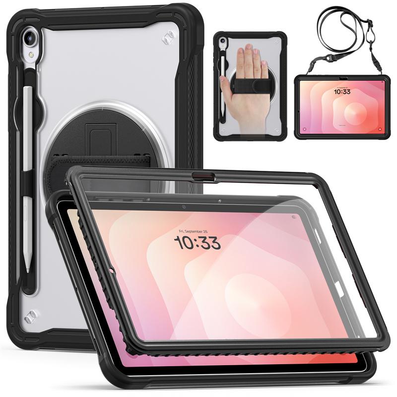 

Kids Shockproof Tablet Cover for Samsung Galaxy Tab S11 11 Inch 2025 SM-X730/ X736/ X736B Case Shoulder Strap Funda Capa+PE Film S11 11 inch чистий