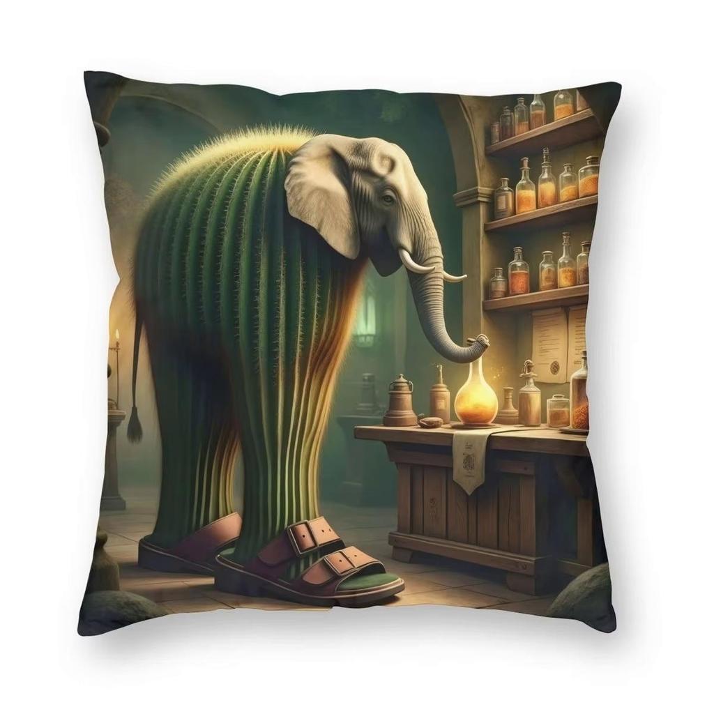Tung Tung Tung Sahur Meme Italiano Brainrot Federa Stampa Poliestere Copricuscino Decorativo Copricuscino da Lancio