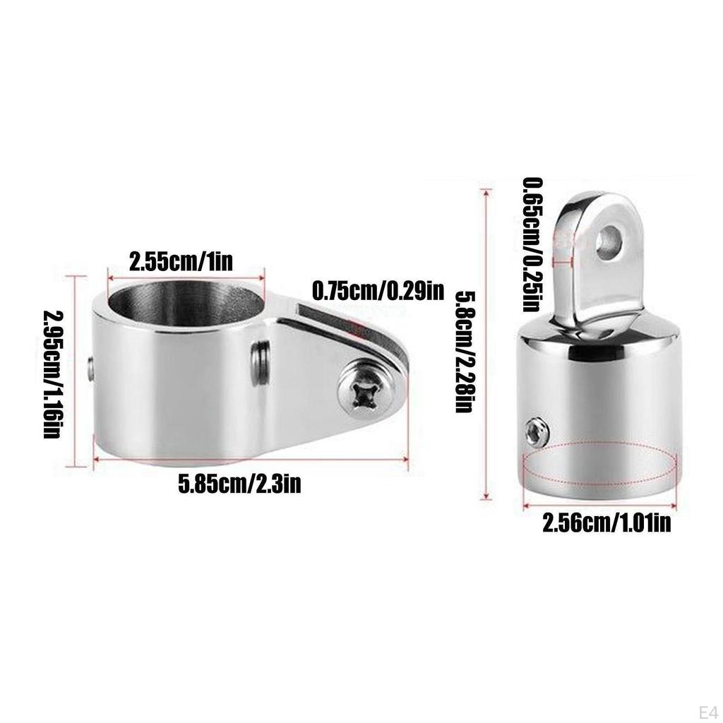 2 Pieces Jaw Slide and Eye End Bimini Top Hardware Kit Accessories Boat Canopy Fittings Versatile