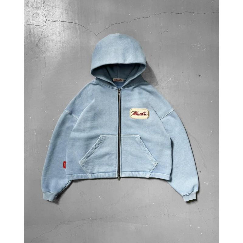 American Streetwear 3D Print Zip Y2K Hoodie Jacket Men Women