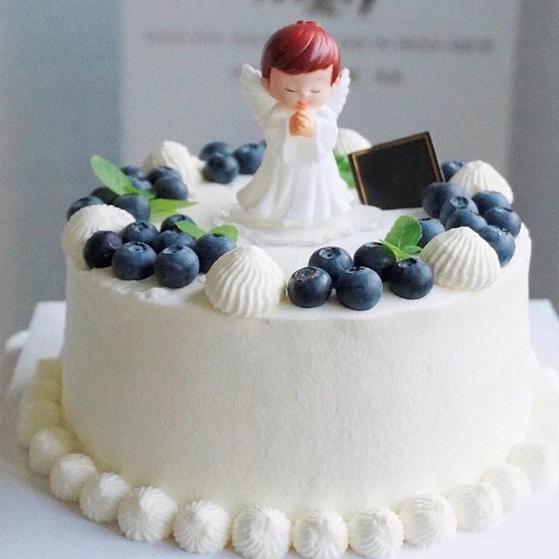 Adornos para Pastel de Plumas de Ángel para Boda, Fiesta de Cumpleaños, Decoración para la Parte Superior del Pastel