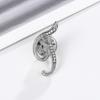 High-Precision Electroplated Vintage Alloy Brooch with Rhinestones