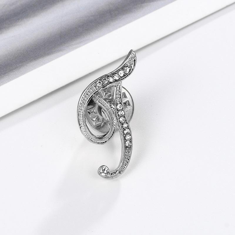 High-Precision Electroplated Vintage Alloy Brooch with Rhinestones